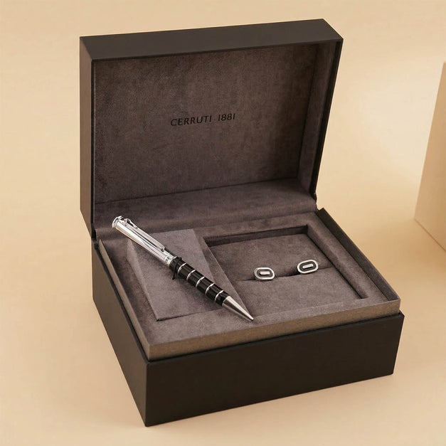 Cerruti Cufflinks & Premium Pen Gift Box for Him