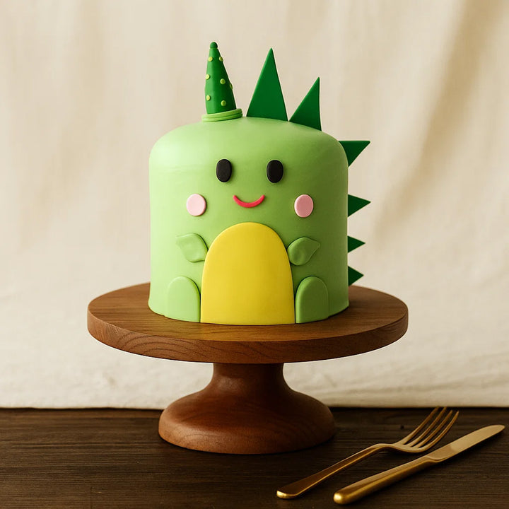 Green Dinosaur Kids Cake