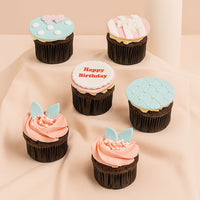 Birthday Vibes Cupcake Set | Chocolate | 6 Pieces 