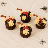Chocolate  Halloween Cupcakes 4 Pieces