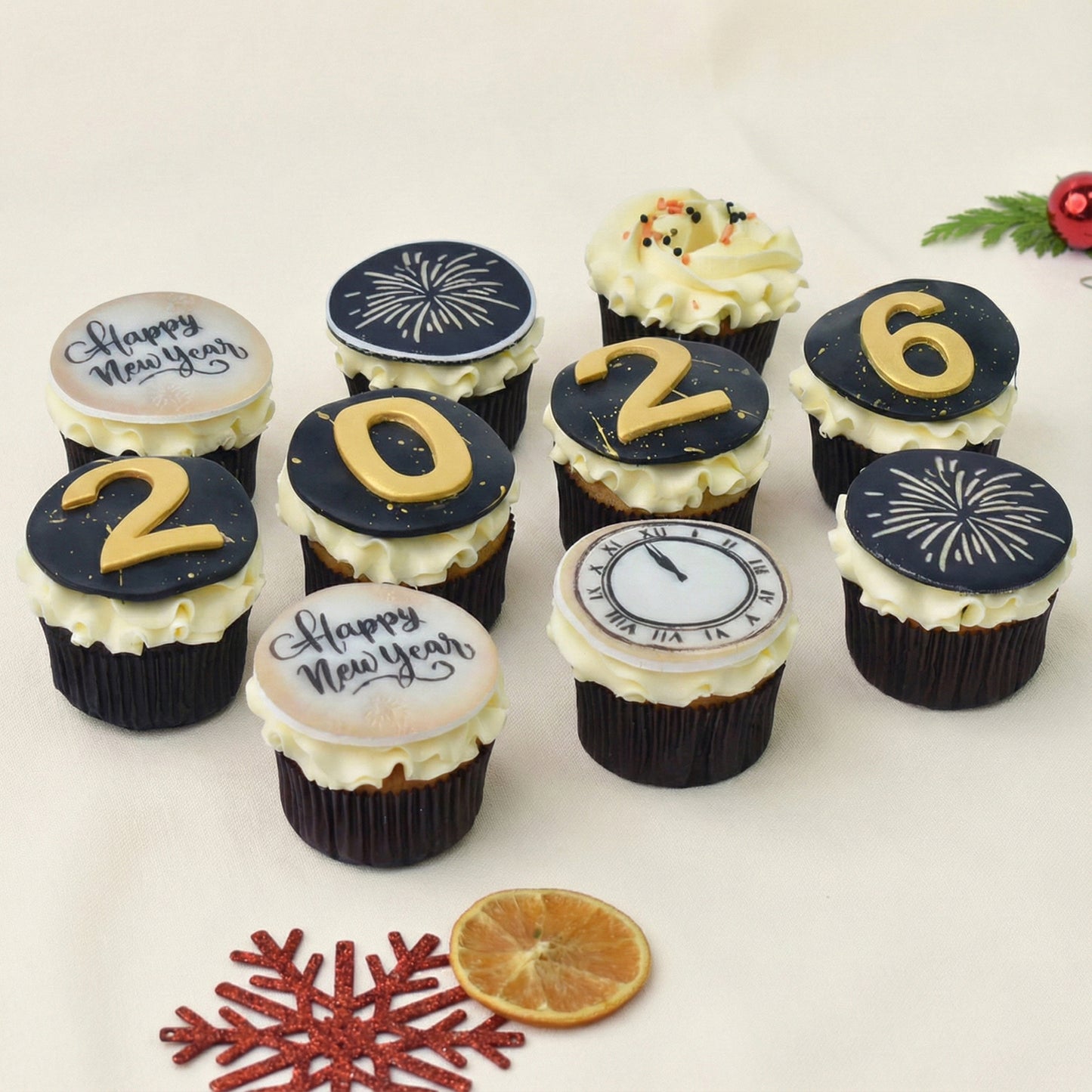 Yummy New Year Cupcake | 10 Pieces