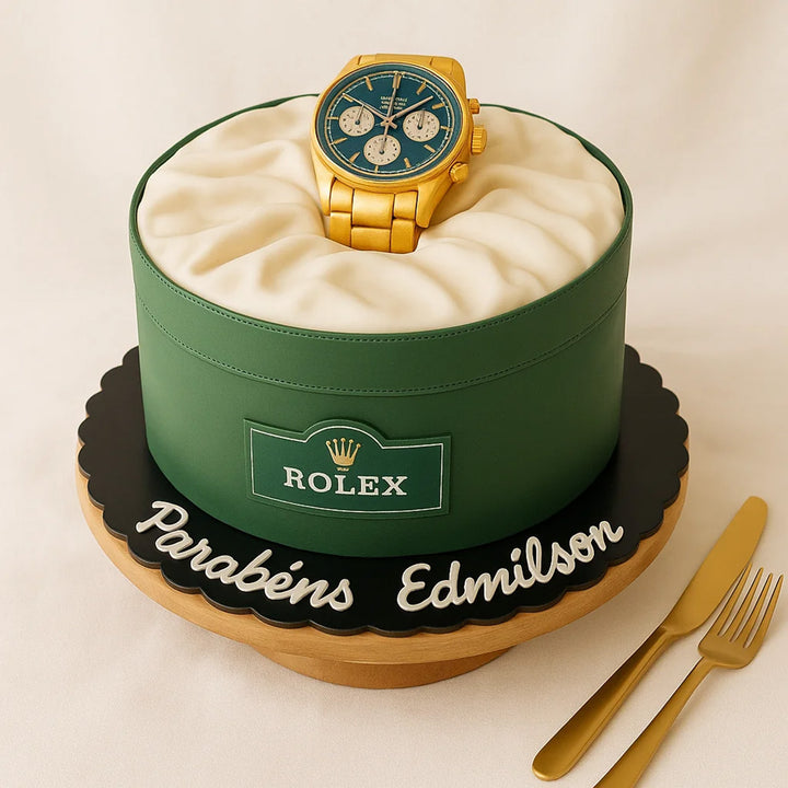 Rolex Watch Name Customized Cake