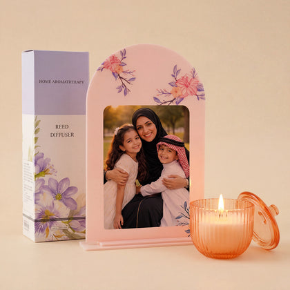 Personalized Photo Frame & Aroma Collection for Mom