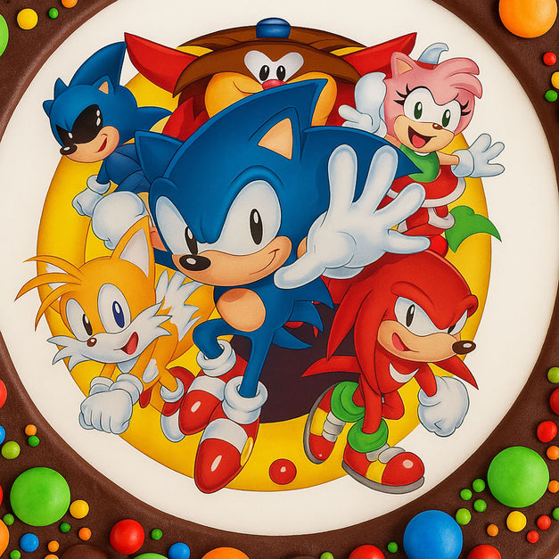 Chocolate Drip Sonic Cake With M&Ms