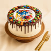 Chocolate Drip Sonic Cake With M&Ms