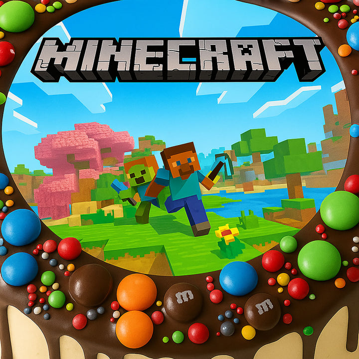 Minecraft Chocolate Dripped Kids Cake