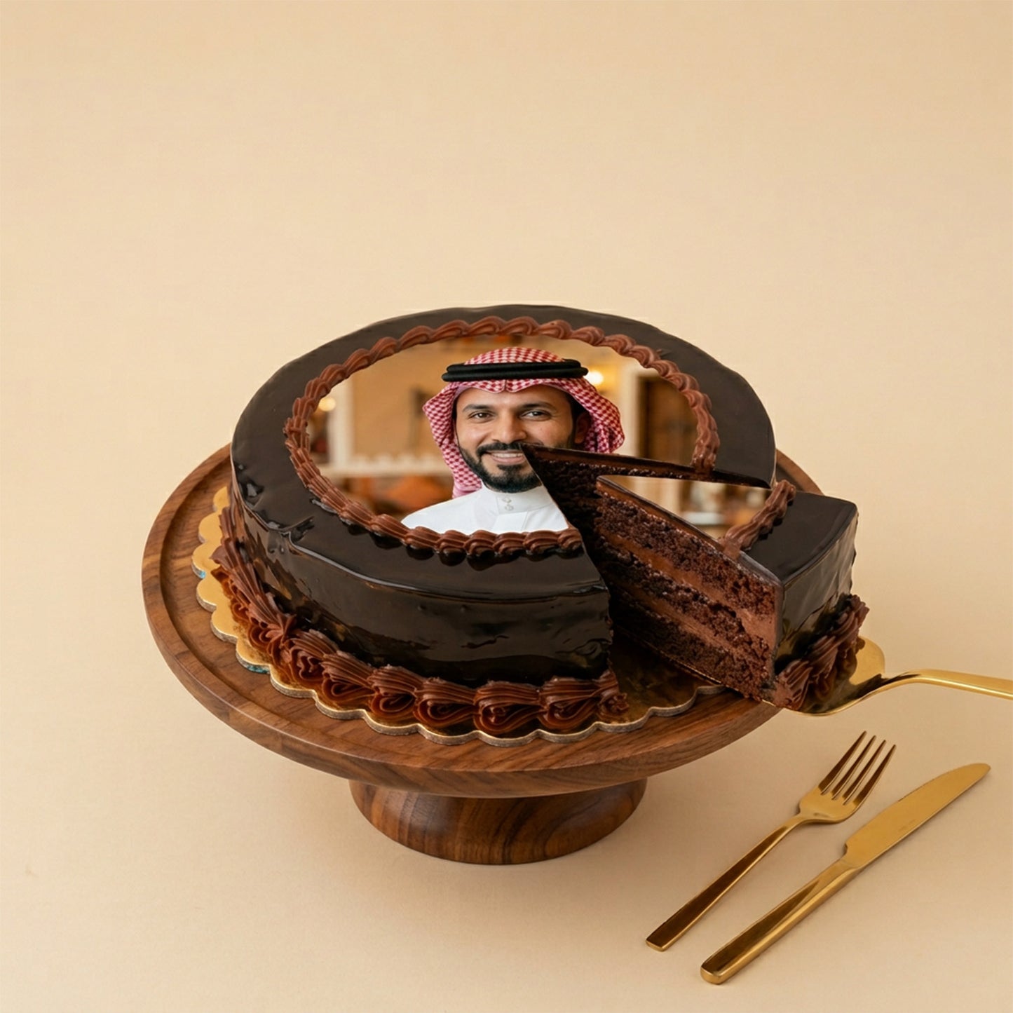Photo Cake Chocolate Truffle Flavor