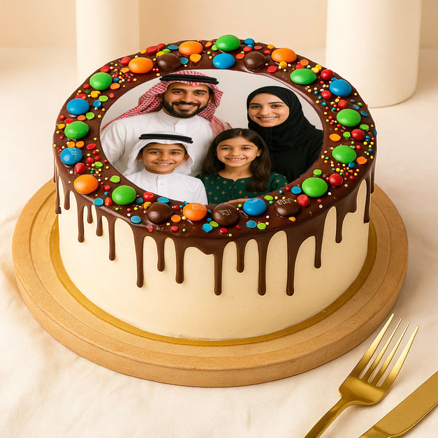 M&M's Birthday Photo Cake