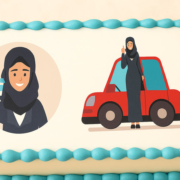 Car License Celebration Cake