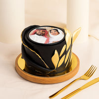 جمال الاسود المذهب | كيك عيد الزواج