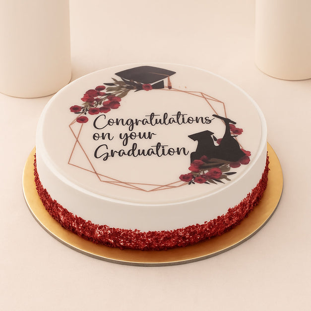 Mubarak Graduation Red Velvet Cake