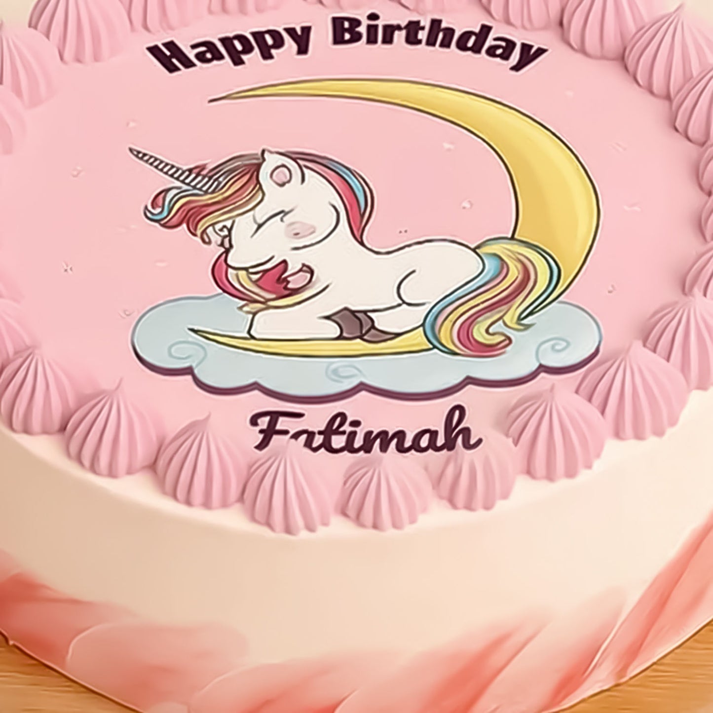 Pink Unicorn Kids Birthday Cake