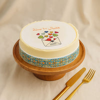 كيك عيد ميلاد منقوش عقبال 100 سنة