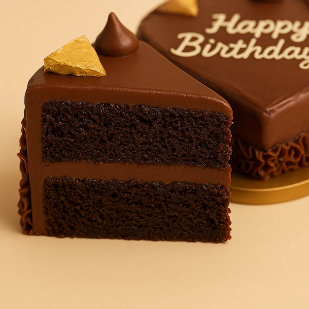 Heart-shaped Birthday Chocolate Cake