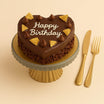 Heart-shaped Birthday Chocolate Cake