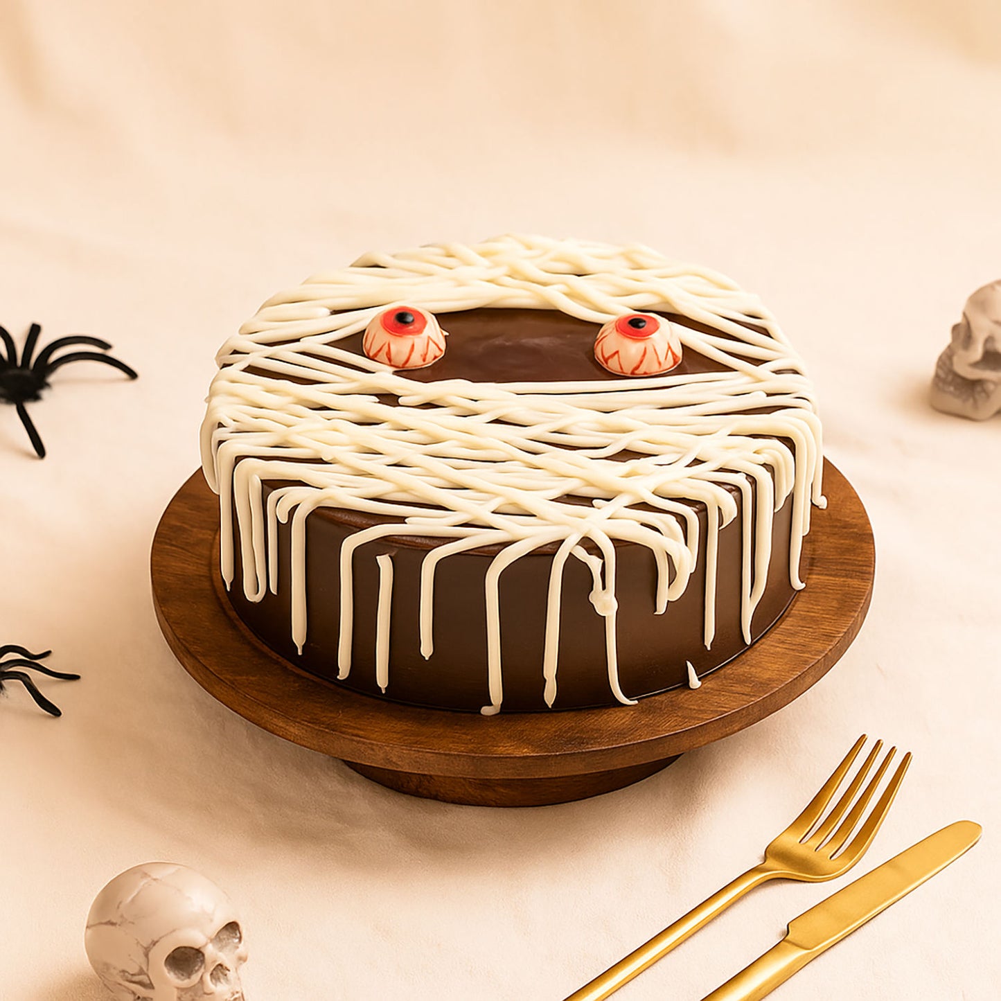 Peek A Booooh Halloween Chocolate Cake