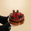 Chocolate Drip Cake With Berries