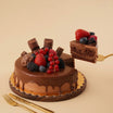 Chocolate Drip Cake With Berries