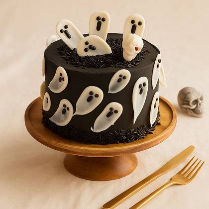 Flying Ghosts Halloween Cake One Kg