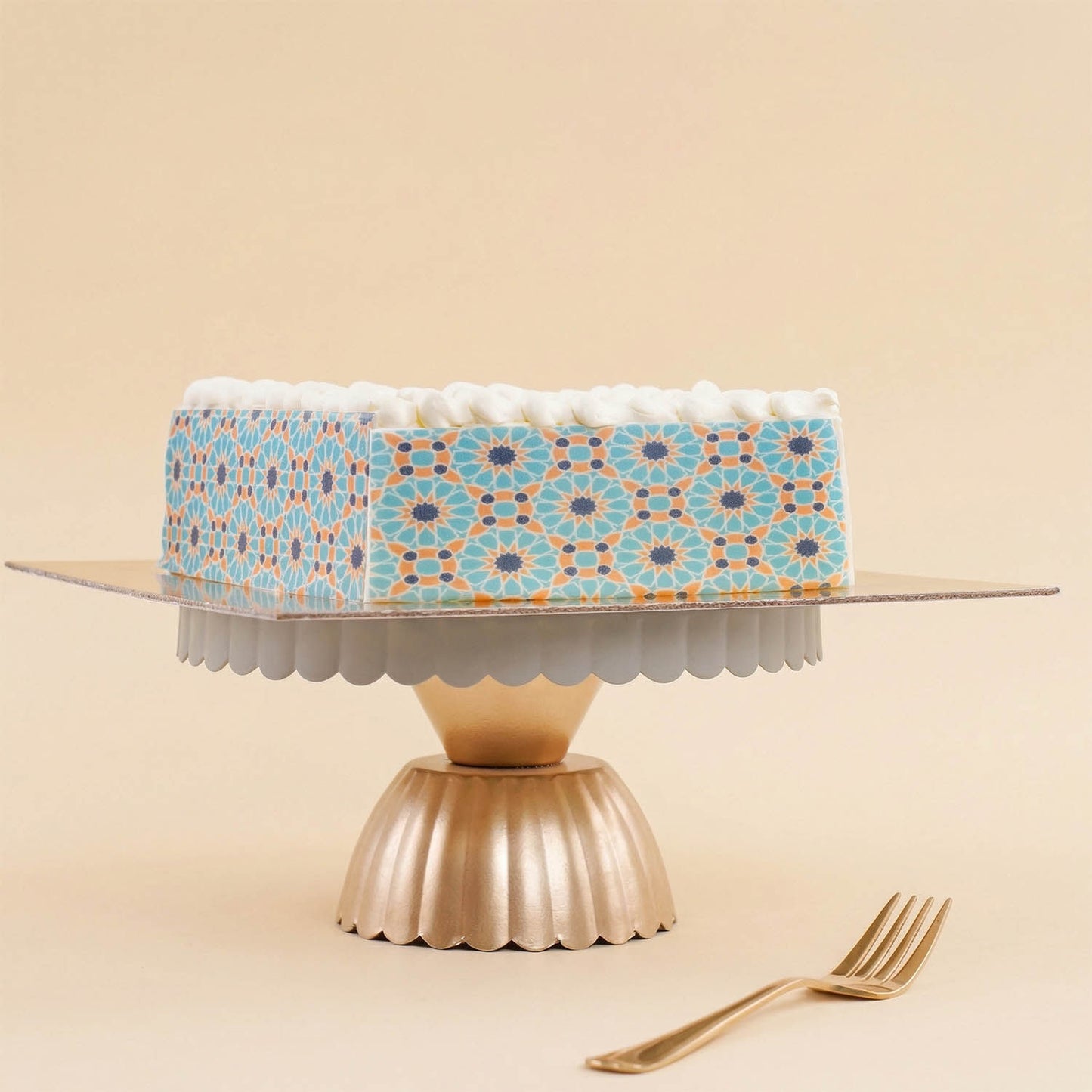 Eid Mubarak Engraved Chocolate Cake