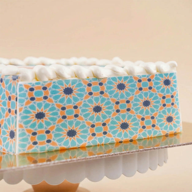 Eid Mubarak Engraved Chocolate Cake