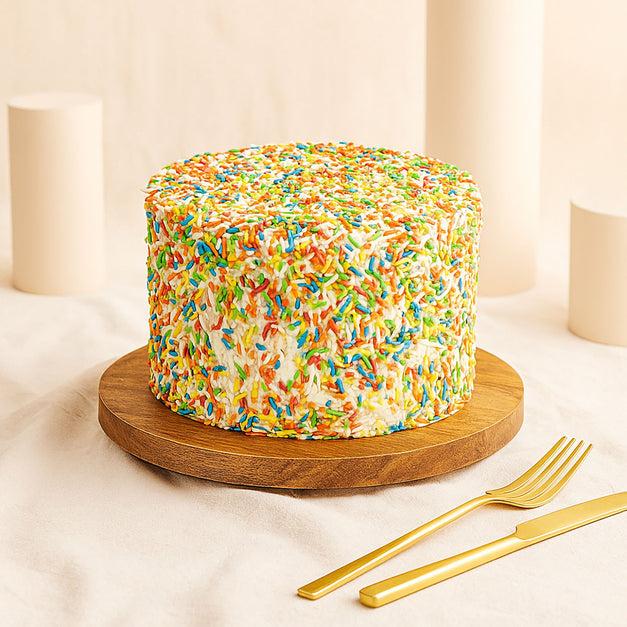 Vanilla Confetti Colorful Cake