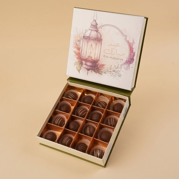 Eid Mubarak Pink Roses & Chocolate Box