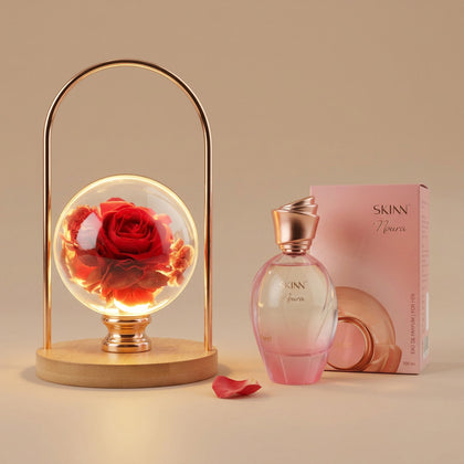 فريم ورد دائم و عطر نورا نسائي من سكين