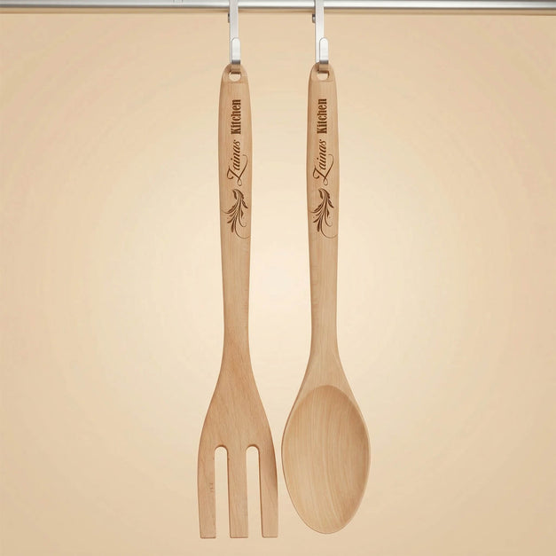 Personalised Wood Spoon and Fork