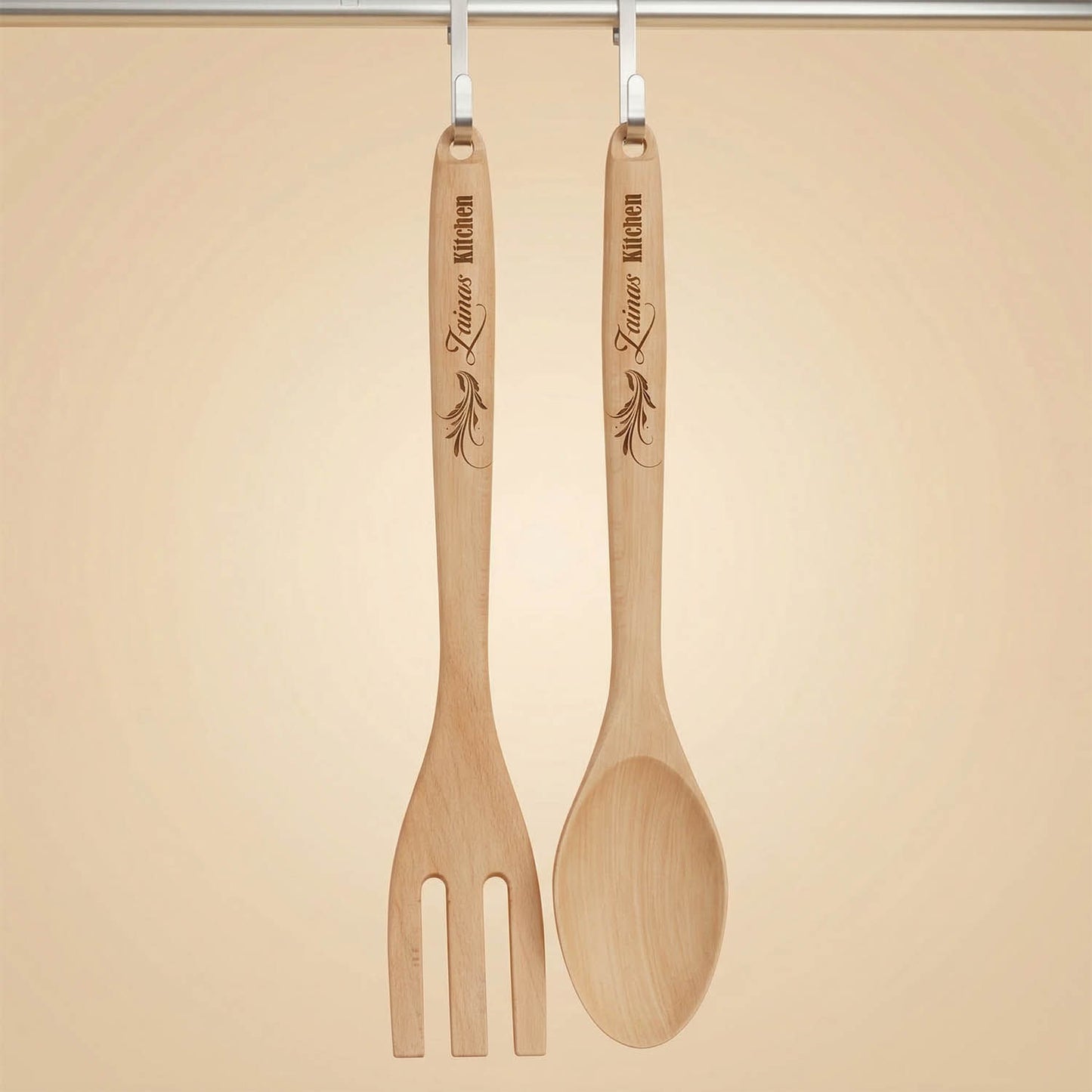 Personalised Wood Spoon and Fork