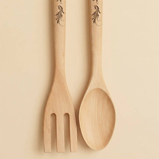 Personalised Wood Spoon and Fork
