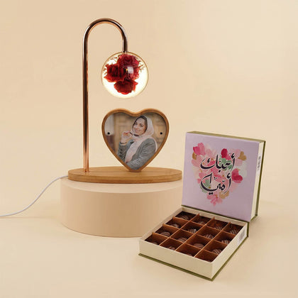 Forever Rose Frame  with Love You Mom Chocolates