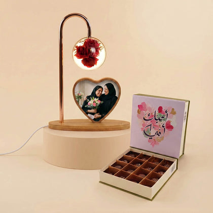 Forever Rose Frame  with Love You Mom Chocolates
