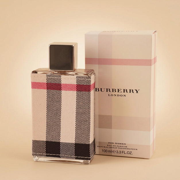 Red Aglaonema Vase with Burberry London Perfume for Her