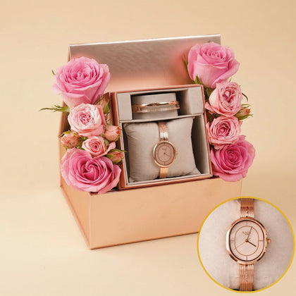 Mesmerized Valentine's Gift For Her | Titan Watch Set