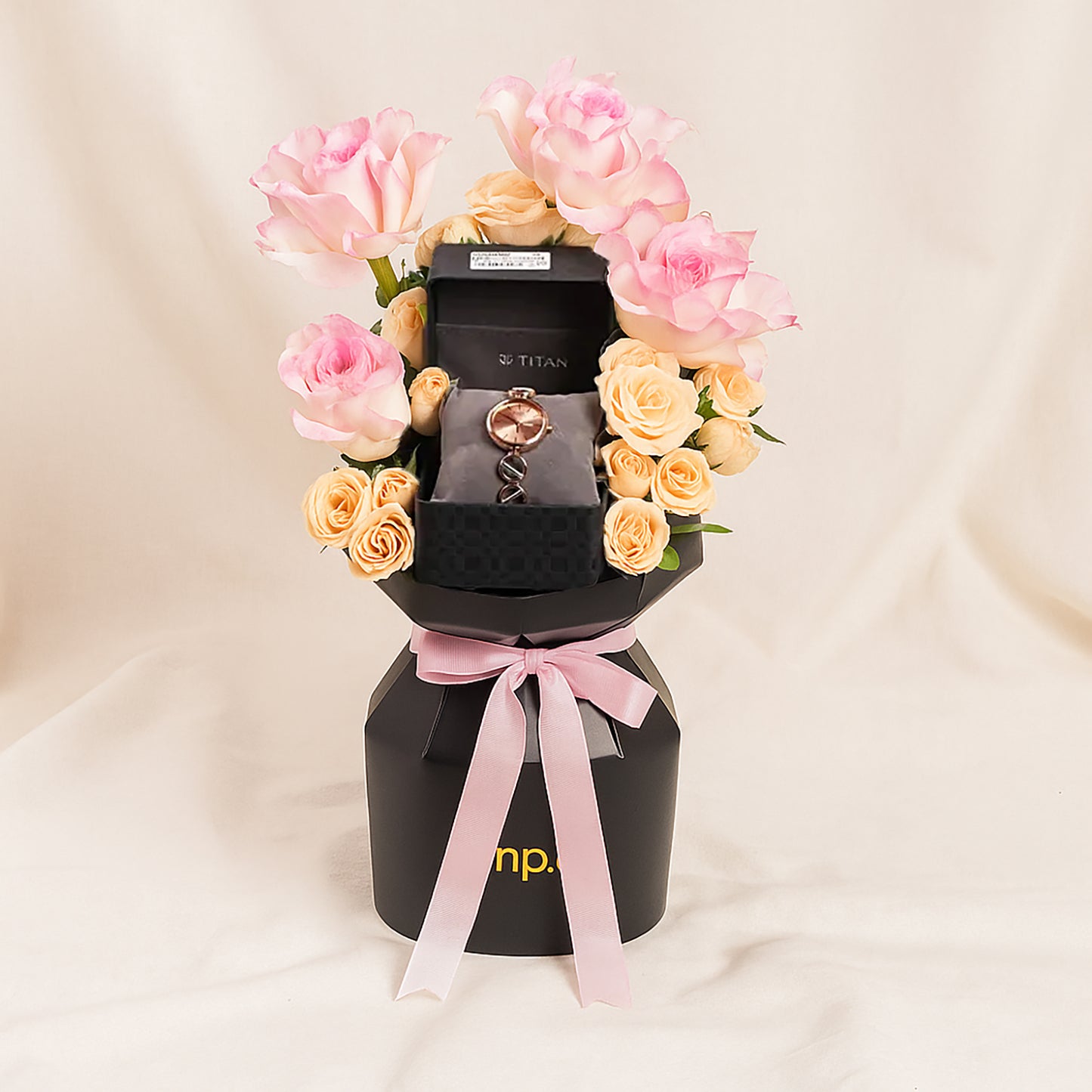 Titan Raga Viva Rose Women's Watch n Flower Bouquet 