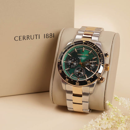 باقة ورد و ساعة شيروتي 1881 راقية للرجال