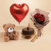 Love Moment Cake n Flowers Gift Set