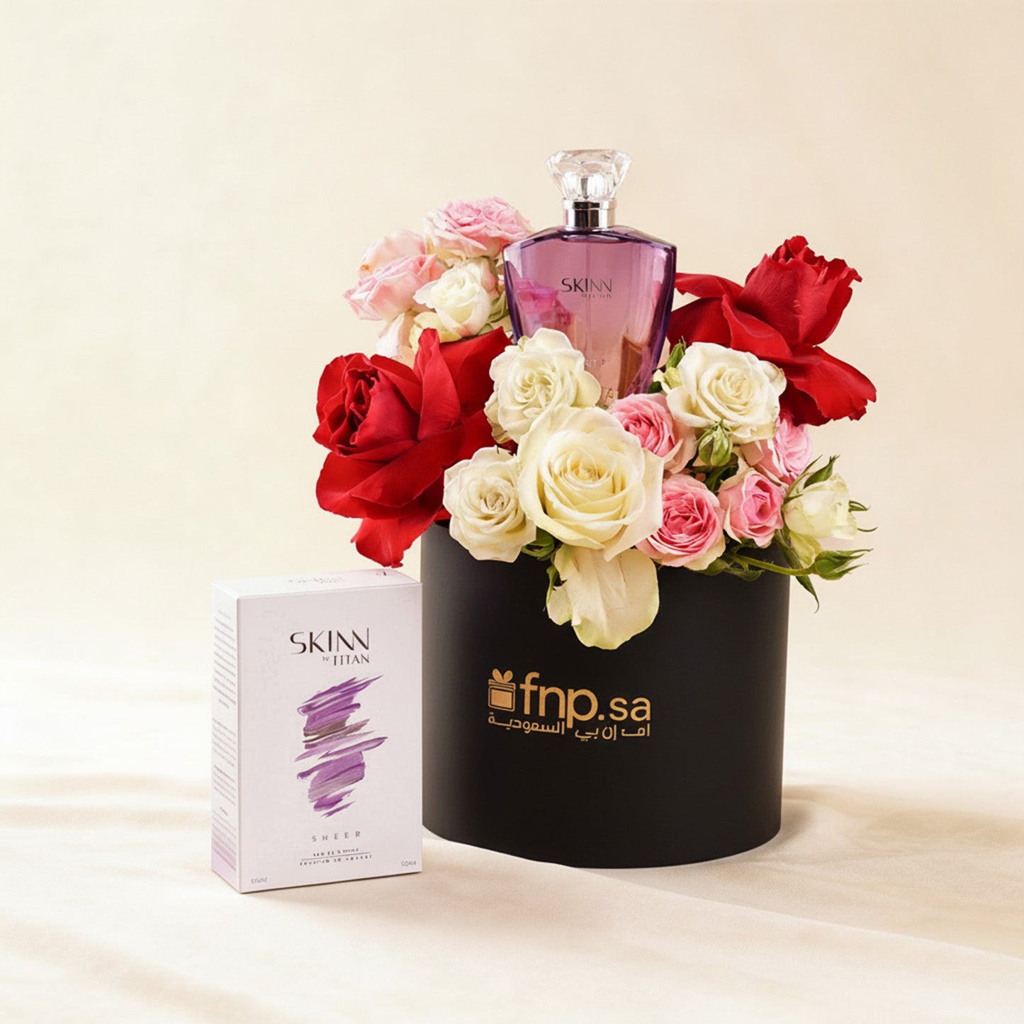 بوكس ورد و عطر سكين شير للسيدات