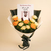  Men's Graduation Bouquet n Personalized Congrats Print