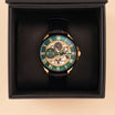 Montignac Elegant Black Mesh Bracelet Watch For Him