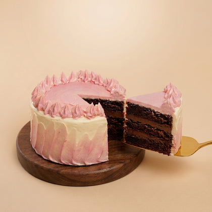 بريق وردي | صينية كيك وورد فاخرة