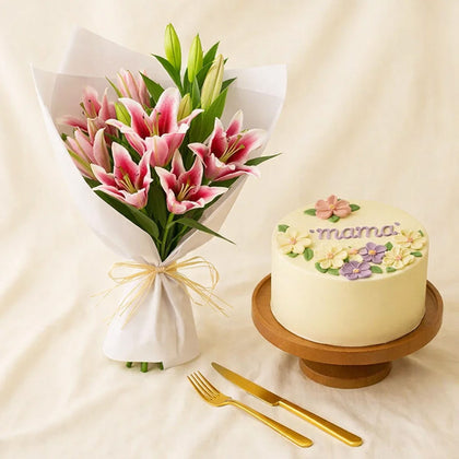 Pink Lilies Flower  Bouquet