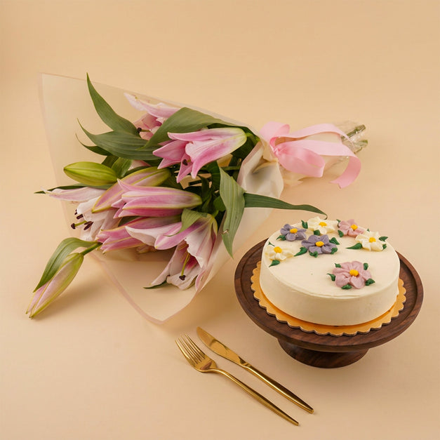 Pink Lilies Flower  Bouquet