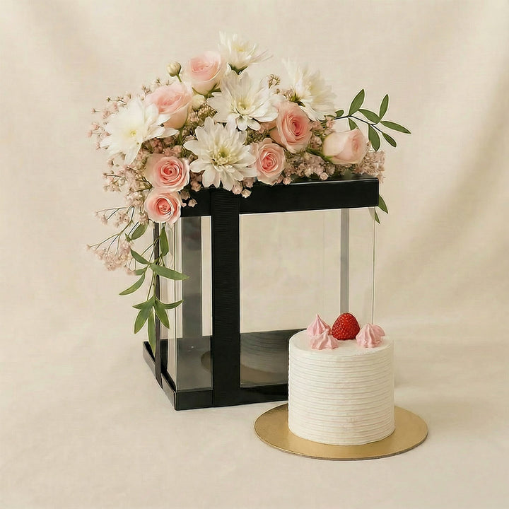 Elegant Pink Blossom Cake Box