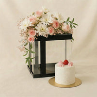 Elegant Pink Blossom Cake Box