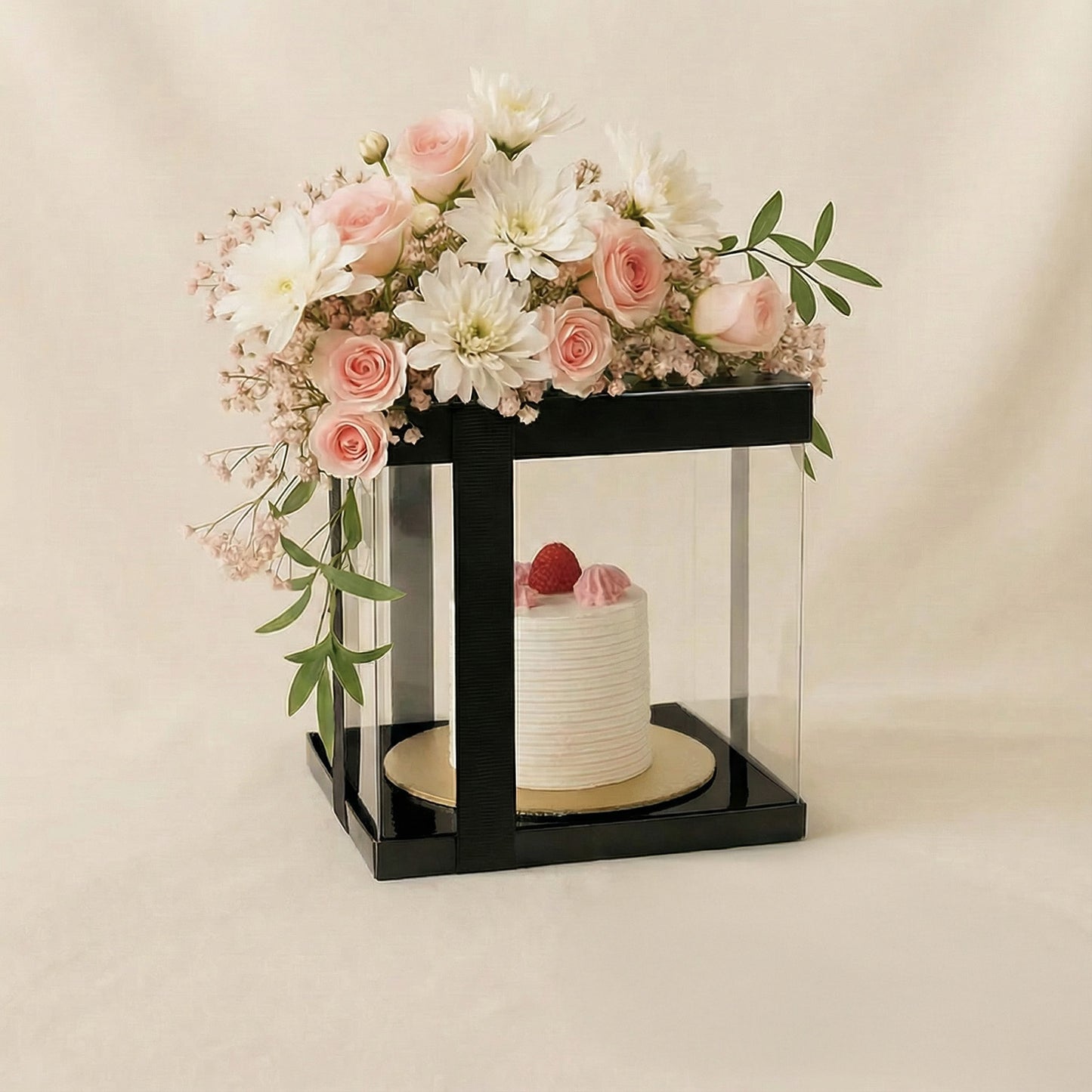 Elegant Pink Blossom Cake Box