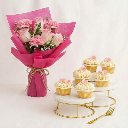 Beauty of Pink Flower Bouquet