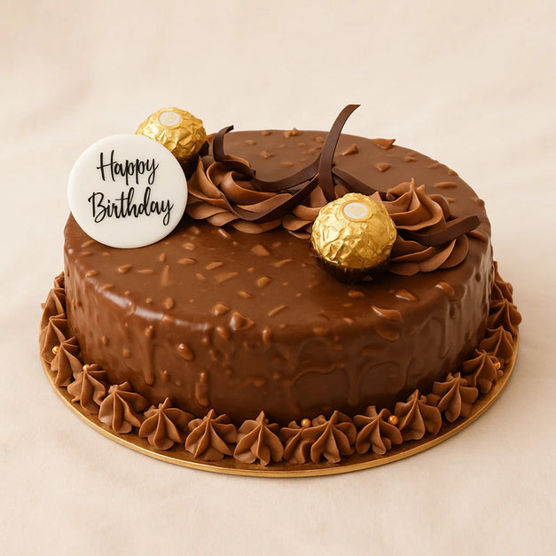 Ferrero Rocher Cake n White Flower Box