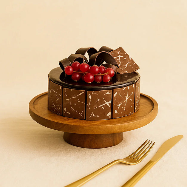 Luscious Fudge Cake With Cherry 